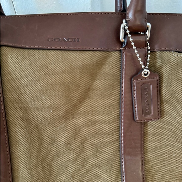 Coach Men’s Canvas and Leather Tote bag | NWOT - Picture 6 of 8